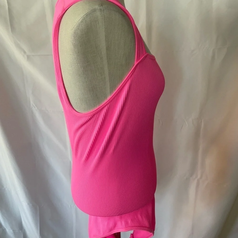 Vibrant Pink Ribbed tummy control bodysuit body shaper size XXL - Picture 4 of 8